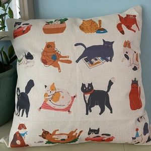 Cats pillow COVER 18 x 18